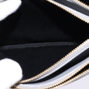 CELINE Trios Mall Shoulder Bag Leather Gray Gold Auth BA7046-20