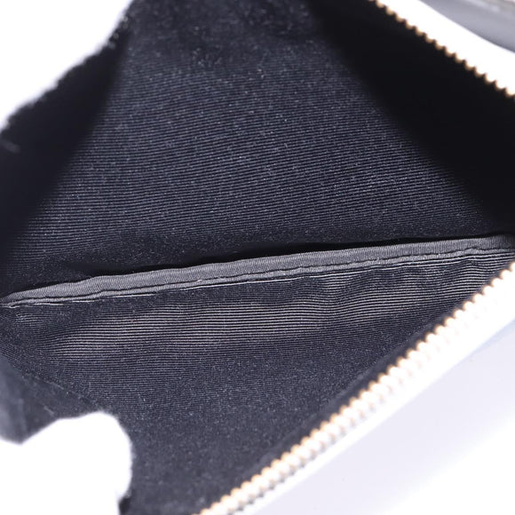 CELINE Trios Mall Shoulder Bag Leather Gray Gold Auth BA7046