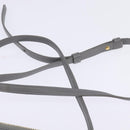 CELINE Trios Mall Shoulder Bag Leather Gray Gold Auth BA7046-8