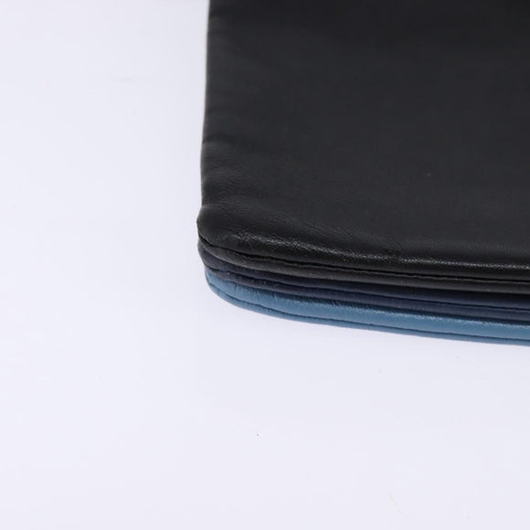 CELINE Trio large Shoulder Bag Leather Multicolor Gold Auth BA7047