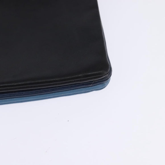 CELINE Trio large Shoulder Bag Leather Multicolor Gold Auth BA7047