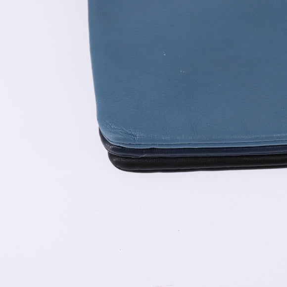 CELINE Trio large Shoulder Bag Leather Multicolor Gold Auth BA7047