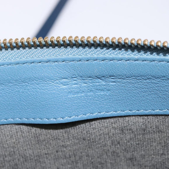 CELINE Trio large Shoulder Bag Leather Multicolor Gold Auth BA7047