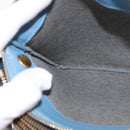 CELINE Trio large Shoulder Bag Leather Multicolor Gold Auth BA7047-19