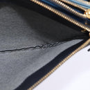 CELINE Trio large Shoulder Bag Leather Multicolor Gold Auth BA7047-24