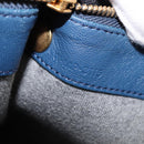 CELINE Trio large Shoulder Bag Leather Multicolor Gold Auth BA7047-12