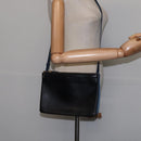 CELINE Trio large Shoulder Bag Leather Multicolor Gold Auth BA7047-26
