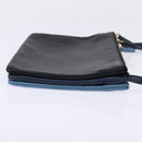 CELINE Trio large Shoulder Bag Leather Multicolor Gold Auth BA7047-4