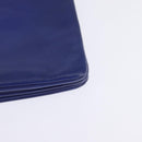 CELINE Trio large Shoulder Bag Leather Blue Gold Auth BA7048-14