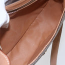 CELINE Macadam Canvas Shoulder Bag PVC Leather Brown Gold Auth BA7049-10