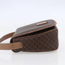 CELINE Macadam Canvas Shoulder Bag PVC Leather Brown Gold Auth BA7049-3