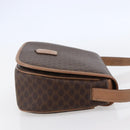 CELINE Macadam Canvas Shoulder Bag PVC Leather Brown Gold Auth BA7049-4