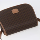 CELINE Macadam Canvas Shoulder Bag PVC Leather Brown Gold Auth BA7049-6