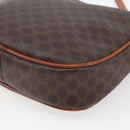 CELINE Macadam Canvas Shoulder Bag PVC Leather Brown Gold Auth BA7050-17