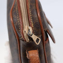 CELINE Macadam Canvas Shoulder Bag PVC Leather Brown Gold Auth BA7050-8