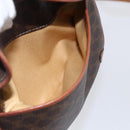 CELINE Macadam Canvas Shoulder Bag PVC Leather Brown Gold Auth BA7050-21