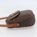 CELINE Macadam Canvas Shoulder Bag PVC Leather Brown Gold Auth BA7050-3