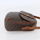 CELINE Macadam Canvas Shoulder Bag PVC Leather Brown Gold Auth BA7050-4