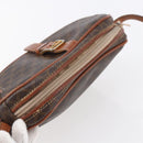 CELINE Macadam Canvas Shoulder Bag PVC Leather Brown Gold Auth BA7050-6