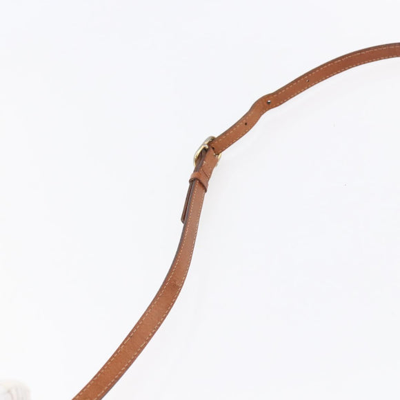 CELINE Macadam Canvas Shoulder Bag PVC Leather Brown Gold Auth BA7050