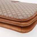 CELINE Macadam Canvas Shoulder Bag PVC Beige Gold Auth BA7051-15