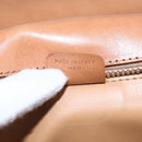 CELINE Macadam Canvas Shoulder Bag PVC Beige Gold Auth BA7051-12