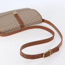 CELINE Macadam Canvas Shoulder Bag PVC Beige Gold Auth BA7051-7