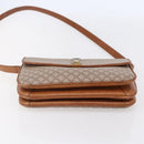 CELINE Macadam Canvas Shoulder Bag PVC Beige Gold Auth BA7051-5