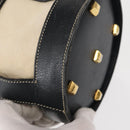 Salvatore Ferragamo Shoulder Bag Canvas Leather Beige Gold Auth BA7054-17