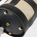 Salvatore Ferragamo Shoulder Bag Canvas Leather Beige Gold Auth BA7054-18