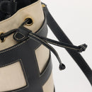 Salvatore Ferragamo Shoulder Bag Canvas Leather Beige Gold Auth BA7054-8