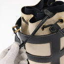 Salvatore Ferragamo Shoulder Bag Canvas Leather Beige Gold Auth BA7054-9