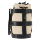 Salvatore Ferragamo Shoulder Bag Canvas Leather Beige Gold Auth BA7054-1