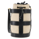 Salvatore Ferragamo Shoulder Bag Canvas Leather Beige Gold Auth BA7054-13