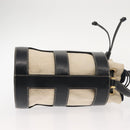 Salvatore Ferragamo Shoulder Bag Canvas Leather Beige Gold Auth BA7054-3