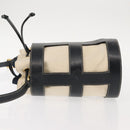 Salvatore Ferragamo Shoulder Bag Canvas Leather Beige Gold Auth BA7054-4