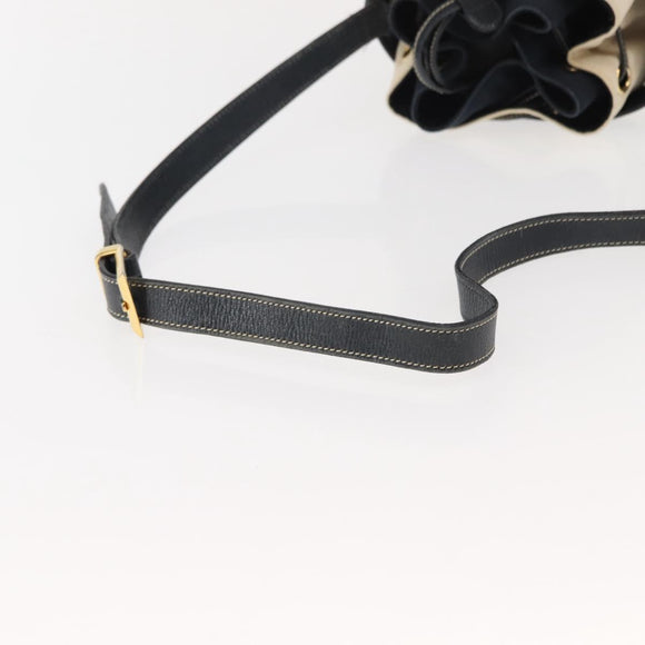 Salvatore Ferragamo Shoulder Bag Canvas Leather Beige Gold Auth BA7054