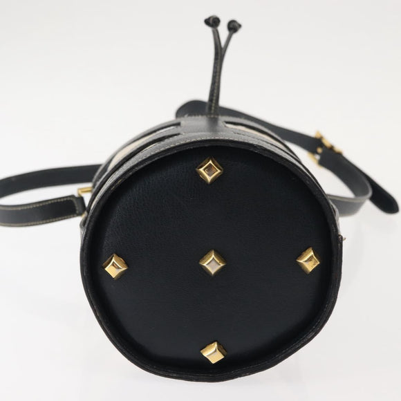 Salvatore Ferragamo Shoulder Bag Canvas Leather Beige Gold Auth BA7054