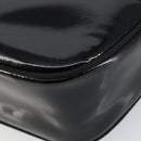 Salvatore Ferragamo Vala Shoulder Bag Enamel Black Gold Auth BA7055-15