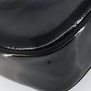 Salvatore Ferragamo Vala Shoulder Bag Enamel Black Gold Auth BA7055-16