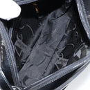 Salvatore Ferragamo Vala Shoulder Bag Enamel Black Gold Auth BA7055-11