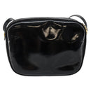 Salvatore Ferragamo Vala Shoulder Bag Enamel Black Gold Auth BA7055-2