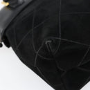 Salvatore Ferragamo Shoulder Bag Leather Suede Black Gold Auth BA7056-14