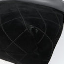 Salvatore Ferragamo Shoulder Bag Leather Suede Black Gold Auth BA7056-15