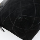 Salvatore Ferragamo Shoulder Bag Leather Suede Black Gold Auth BA7056-16