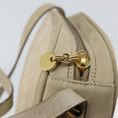 Salvatore Ferragamo Vala Shoulder Bag Suede Beige Gold Auth BA7057-10