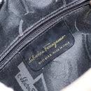 Salvatore Ferragamo Vala Shoulder Bag Suede Beige Gold Auth BA7057-12