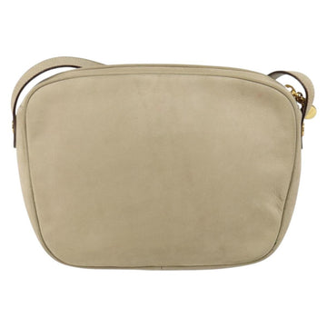 Salvatore Ferragamo Vala Shoulder Bag Suede Beige Gold Auth BA7057 - 0