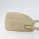 Salvatore Ferragamo Vala Shoulder Bag Suede Beige Gold Auth BA7057-3