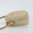 Salvatore Ferragamo Vala Shoulder Bag Suede Beige Gold Auth BA7057-4
